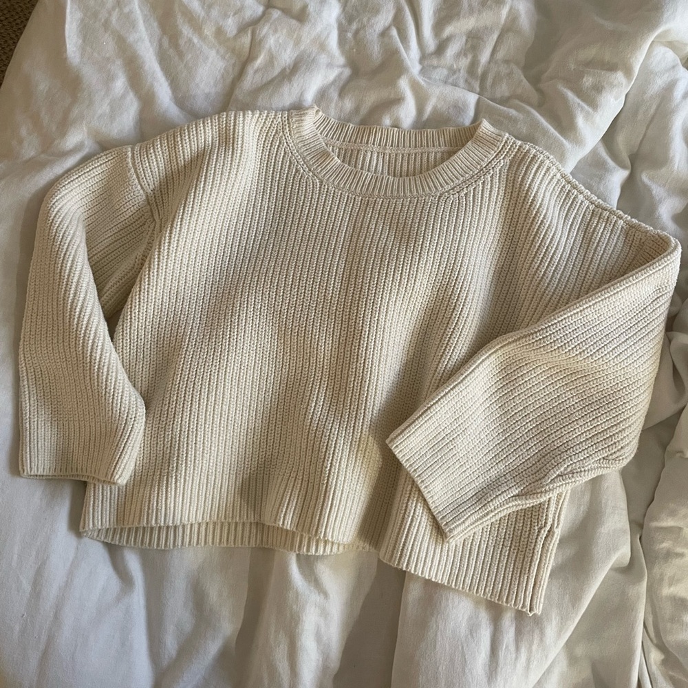 SOLD Ali golden cropped cotton sweater